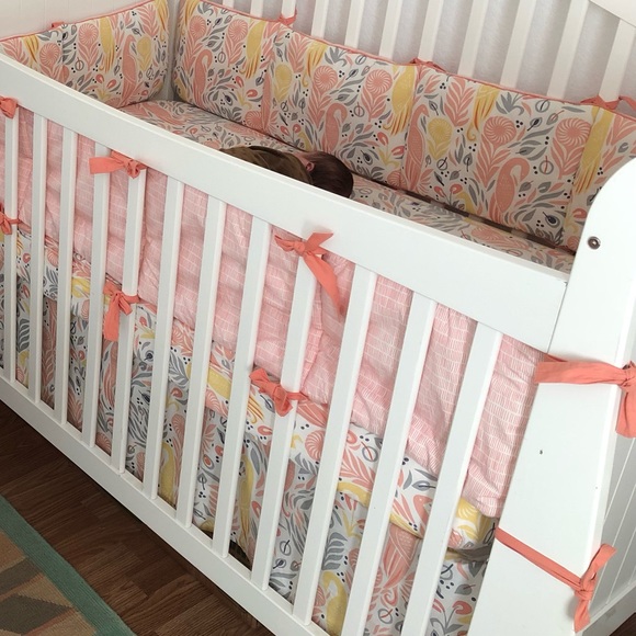 Dwell Studio Bedding | Dwell Studio 6 Piece Crib Bedding Set | Color: Pink/Yellow | Size: Standard Crib | Gaylacampos's Closet